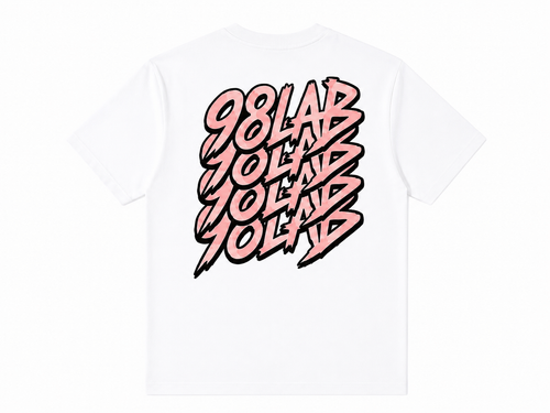 T-SHIRT GRAPHIQUE CAMOUFLAGE BLANC/ROSE 98LAB