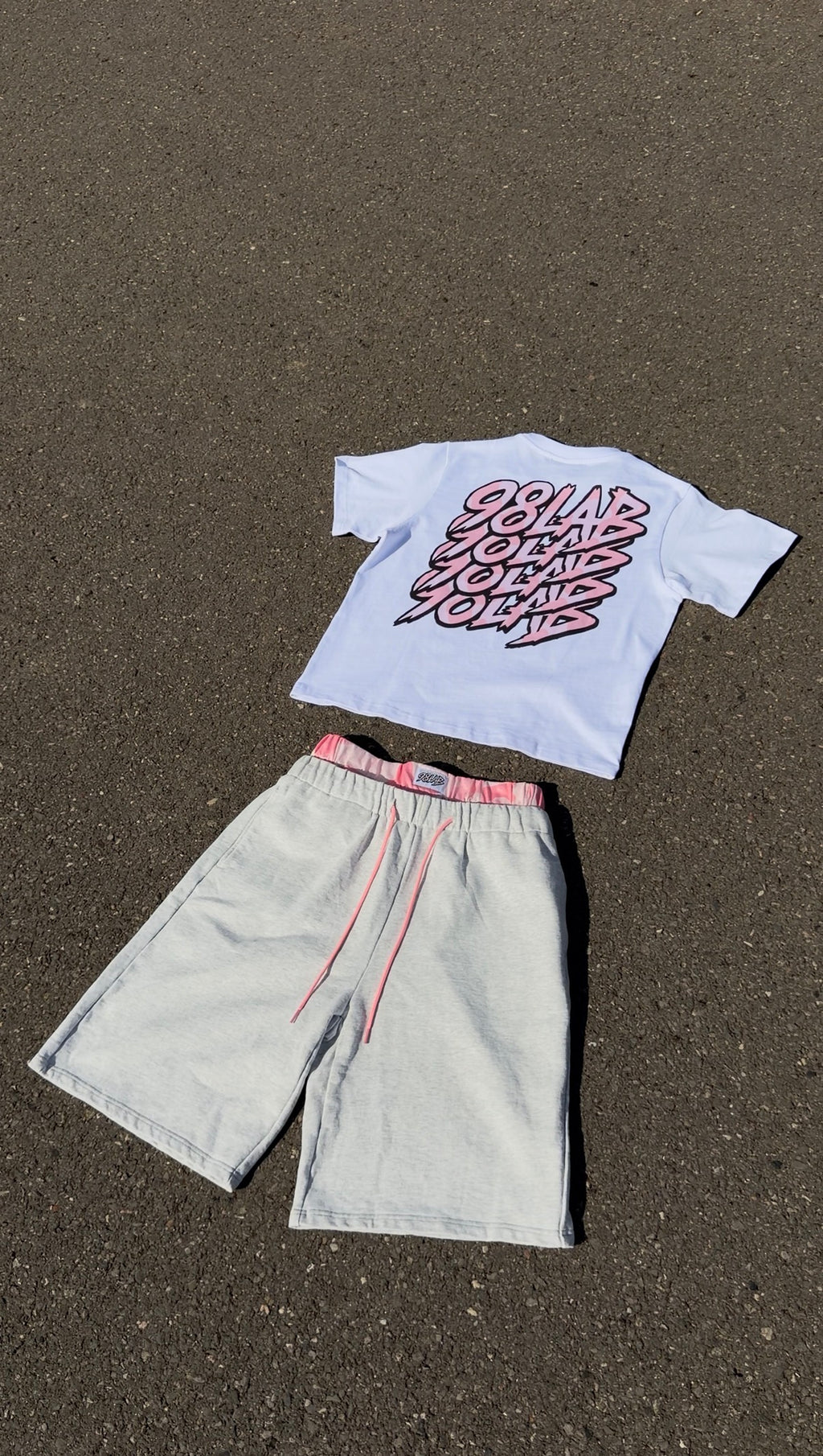 SHORT CAMOUFLAGE DOUBLE TAILLE 98LAB GRIS/ROSE